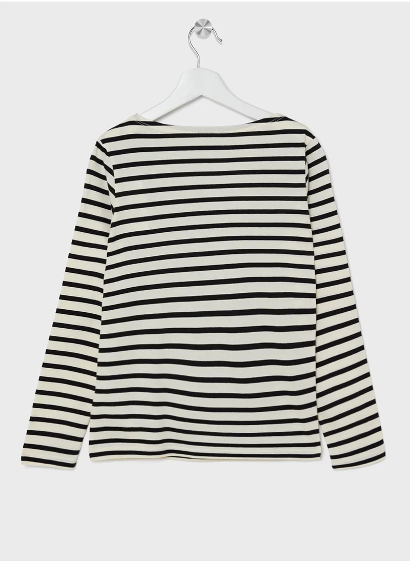 Calvin Klein Jeans Youth Boatneck Stripe T-Shirt