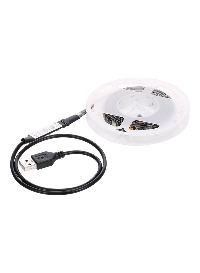 LED Computer Case Strip Light Flexible RGB Lamp Tape Diode 5V Desk Screen TV Background Lighting USB Powered 3 Key Control 1M Black - Image 3