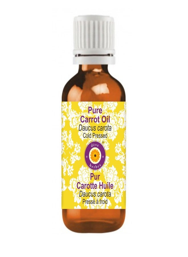 Deve Herbes Pure Carrot Oil (Daucus carota) | Cold Pressed | Natural | Undiluted | For Diluting Essential Oils | For Skin & Massage | Men & Women | 10ml - Image 1