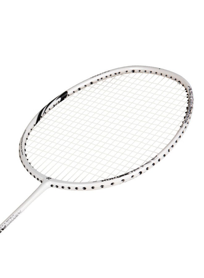 Yonex Yonex Badminton Racket, Astrox Advanced, High Tension, Full Carbon, Intermediate Level, Ax10, White And Glossy Black, Pre-strung, Hand Grip Included  - Image 3