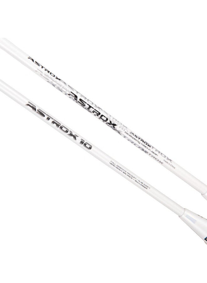 Yonex Yonex Badminton Racket, Astrox Advanced, High Tension, Full Carbon, Intermediate Level, Ax10, White And Glossy Black, Pre-strung, Hand Grip Included  - Image 4