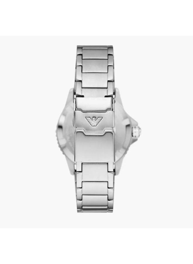 armani Armani Men's GMT Dual Time Silver Stainless Steel Bracelet Watch (Model: AR11589)  - Image 3