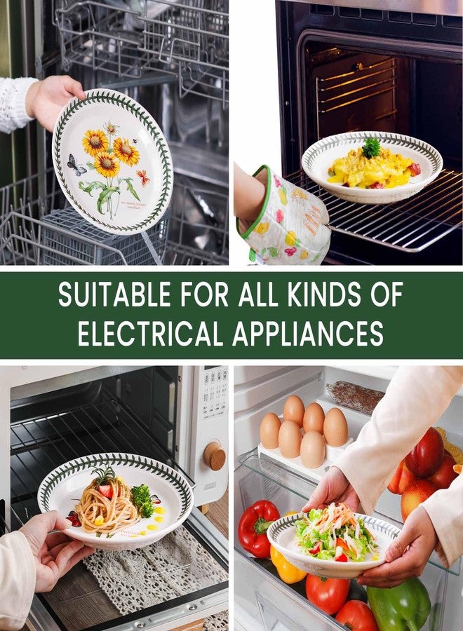 طقم أطباق سلطة سيراميك من KXZ مكون من 6 قطع، أطباق عشاء من البورسلين للحلوى، بورسلين، مزخرف، مسطح، آمن للاستخدام في الميكروويف وغسالة الصحون والفرن (8.5 بوصة، بنقشة زهور) - Image 5