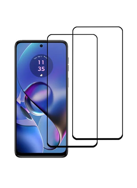 2 Pack MOTO G54 5G Screen Protector Tempered Glass With Anti Scratch 9H Hardness Full Glue Screen Protective Film Premium HD Clarity Bubble Free Tempered Glass For MOTO G54 5G