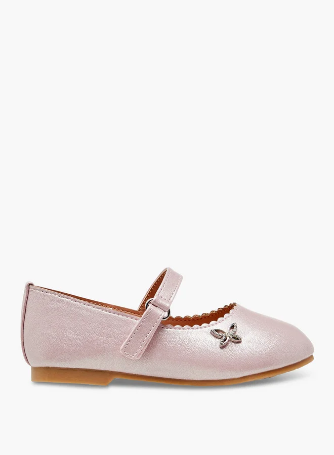 JUNIORS Embellished Shoes with Hook and Loop Closure
