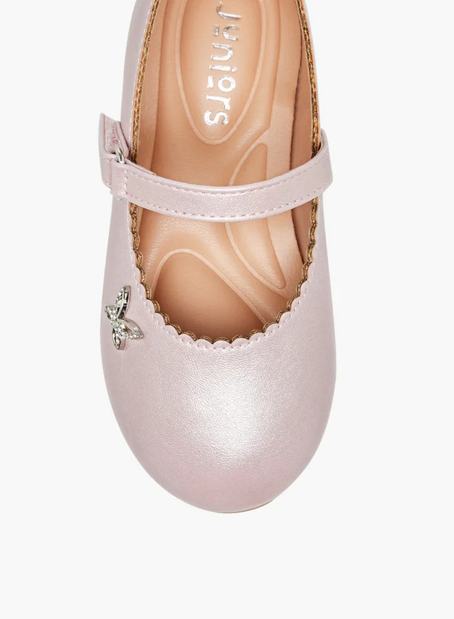 JUNIORS Embellished Shoes with Hook and Loop Closure