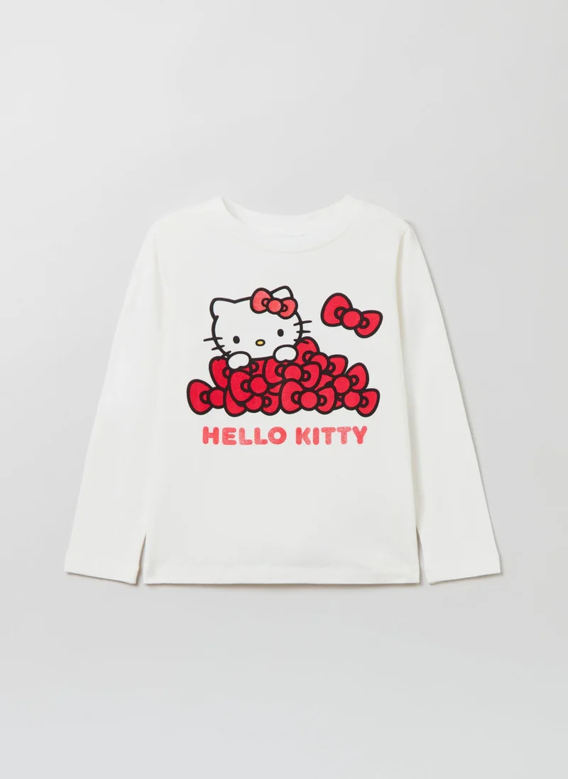 او في اس Ovs Girls Long-Sleeved T-Shirt With Hello Kitty Print