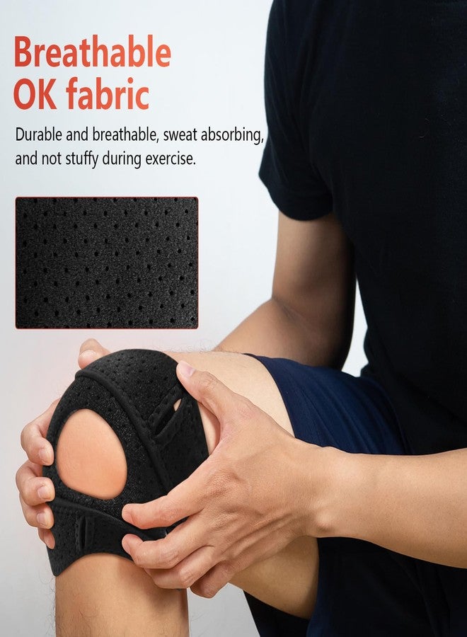 warmow Knee Brace, Patellar Pad Realign Knee Joint While You Move for Women Men, Adjustable Patellar Tendon Support Sleeves, for Meniscus, Orthopedic Surgery and Knee Support for Athletes (Black, Large) - Image 3