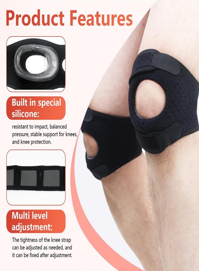 warmow Knee Brace, Patellar Pad Realign Knee Joint While You Move for Women Men, Adjustable Patellar Tendon Support Sleeves, for Meniscus, Orthopedic Surgery and Knee Support for Athletes (Black, Large) - Image 5