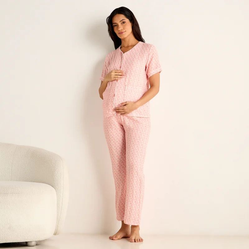 سبلاش فيڤ Floral Print Maternity Pyjama Set