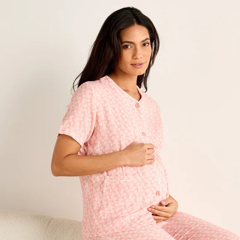 سبلاش فيڤ Floral Print Maternity Pyjama Set