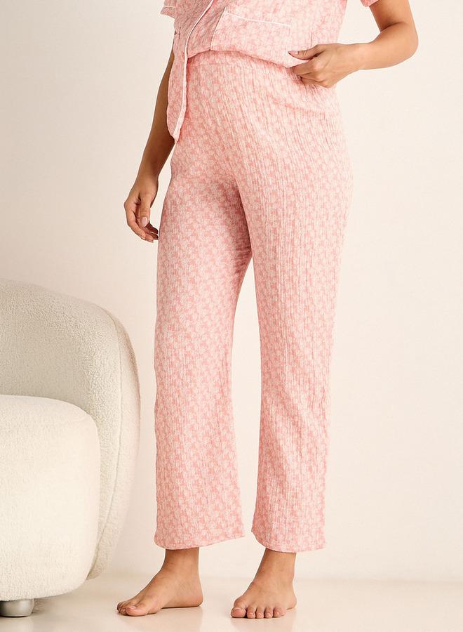 سبلاش فيڤ طقم بيجامة للحوامل بطبعة زهور - Image 3