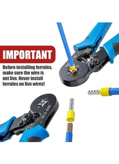 Tonity Tonity HSC8 64A 00810mm AWG287 Wire Stripper Self Adjusting Crimping Plier Ratcheting Ferrule Crimper Tool Chakra Crimping Tool  - Image 3