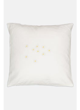Nanette lepore Embroidered Cushion Cover With Soft Filling, White  - Image 1