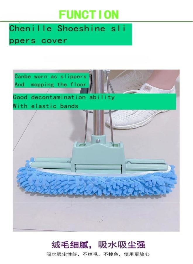 Dust Sock Cleaning Slippers,Mop Slippers for Floor Cleaning, Microfiber Mop Covers Hair Cleaner Foot Socks Caps, Multi-Function Shoe Covers(6 Pairs) - Image 3