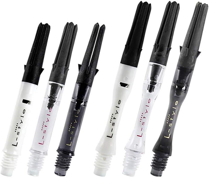 L-Shaft Carbon Dart Shafts – Silent (Spins) – White 440 Slim (XXL)