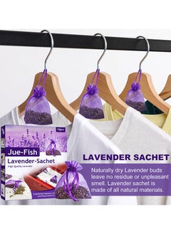 JUE-FISH 10PCS Lavender Sachets Bags, Freshen Your Laundry, Odor Eliminator For Cats And Dogs, Shoes And Gym Bags For Dryers, Closets, Drawers, Sweater Storage And Cars With Premium Dried Lavender Flowers  - Image 5