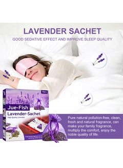 JUE-FISH 10PCS Lavender Sachets Bags, Freshen Your Laundry, Odor Eliminator For Cats And Dogs, Shoes And Gym Bags For Dryers, Closets, Drawers, Sweater Storage And Cars With Premium Dried Lavender Flowers  - Image 4