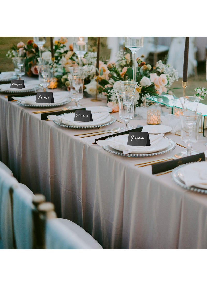 علامات خيمة طاولات صغيرة ذات سبورة Chalkboard - 10 حزمة لمناسبات، حفلات زفاف، حفلات، وزينة منزلية - لوحات رسائل قابلة لإعادة الاستخدام ومتعددة الاستخدامات - Image 2