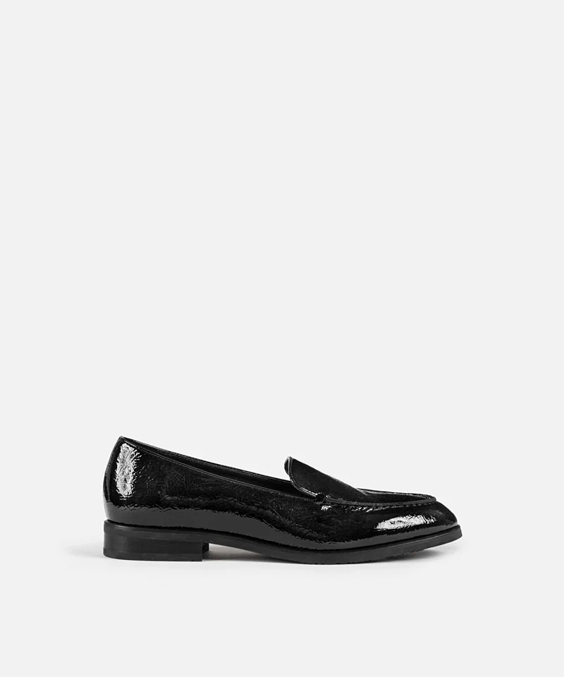 ابيكول Patent-Effect Textured Loafers