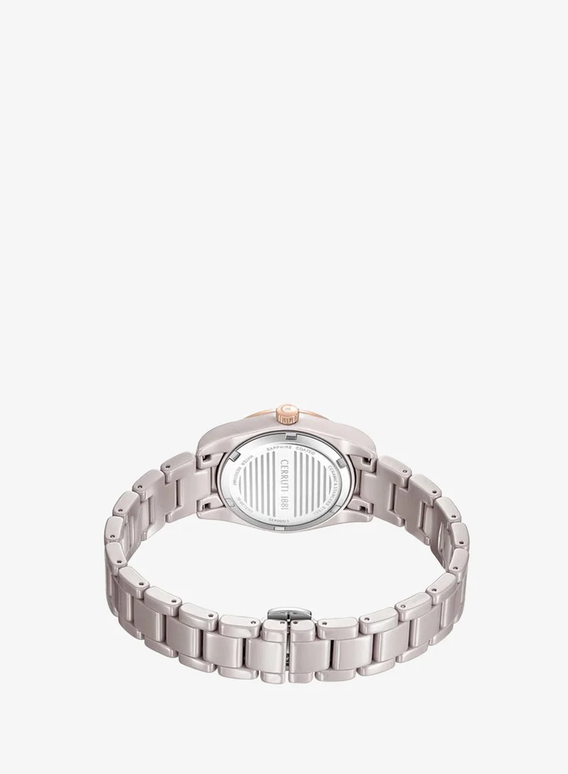 CERRUTI 1881  Alessandari Analog Beige Mop Watch For Women Sapphire Coated Flat Glass And  Ceramic Butterfly Bracelet 37mm Water Resistant 5 ATM - CIWLG0043503 for Women | Best Price UAE
