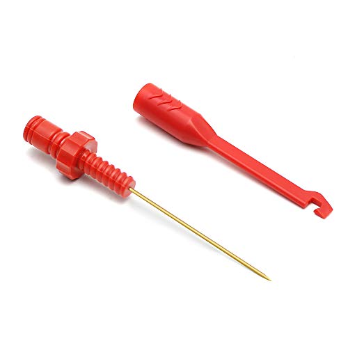 inShareplus Electronic Wire Piercing Probe Clip for Automotive Diagnostic Tester Tool, Puncture Wire Back Probe Pins Insulation for Car Circuit Detection Black&Red, 2 Pack - Image 2