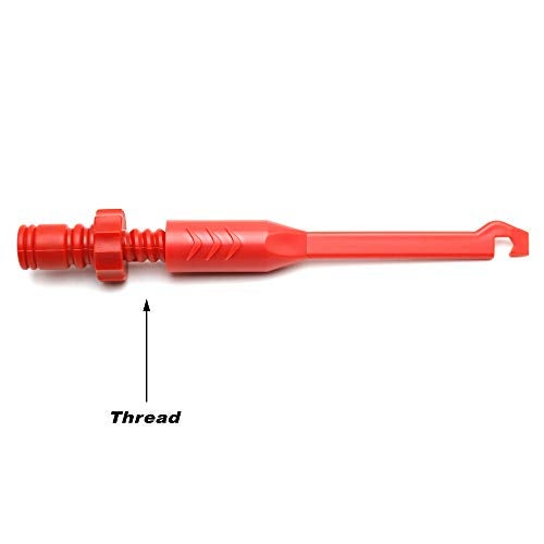 inShareplus Electronic Wire Piercing Probe Clip for Automotive Diagnostic Tester Tool, Puncture Wire Back Probe Pins Insulation for Car Circuit Detection Black&Red, 2 Pack - Image 5