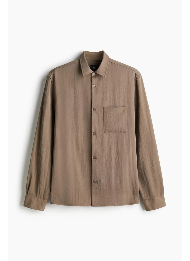 اتش اند ام Loose Fit Satin shirt