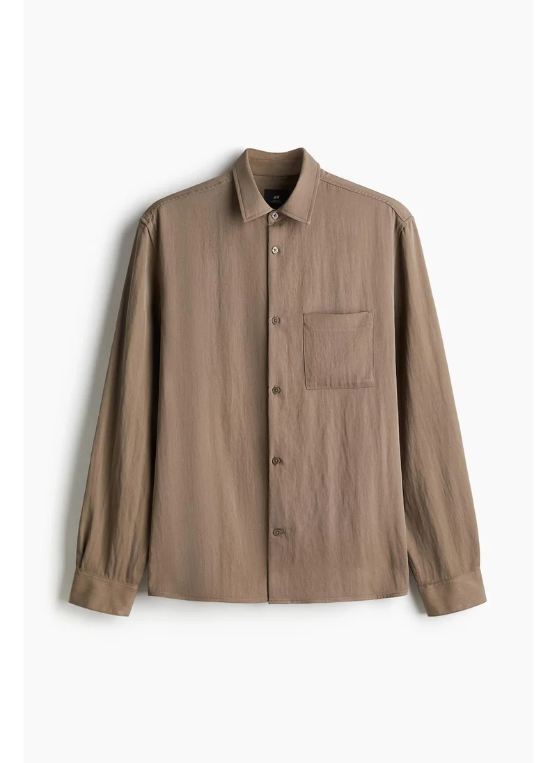 اتش اند ام Loose Fit Satin shirt