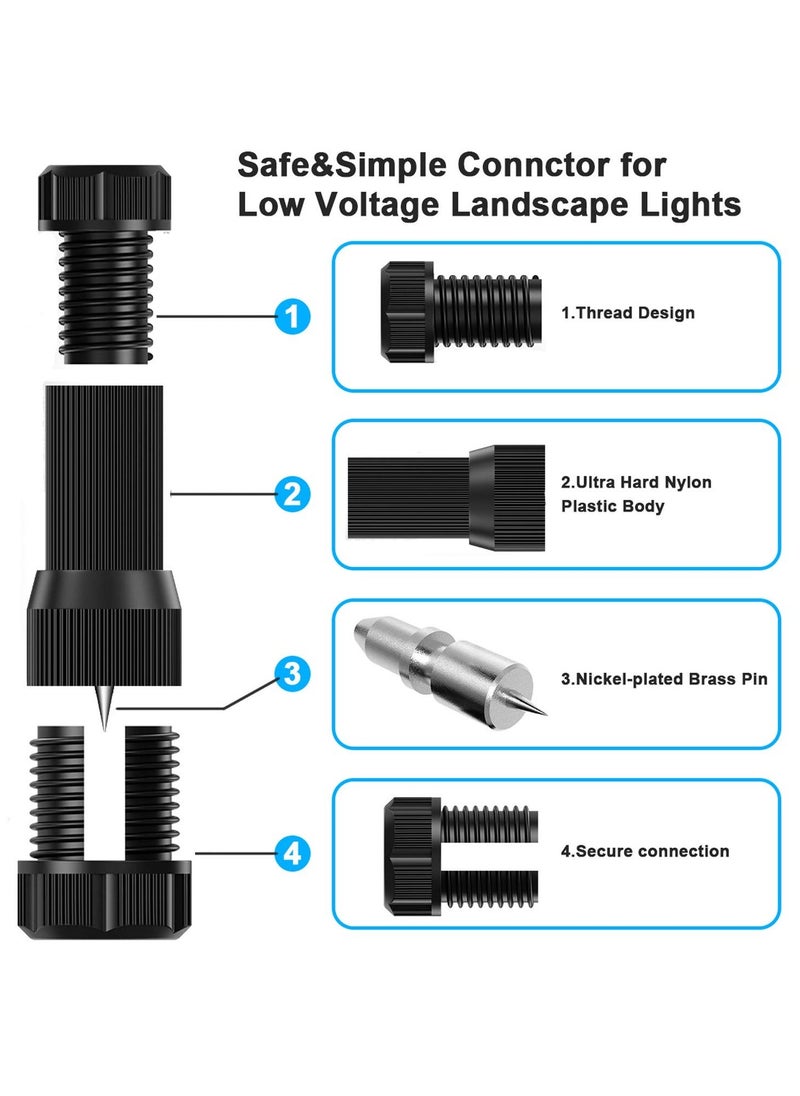 واي آند دي SYOSI, 18 Pack Low Voltage Wire Connector, Landscape Lighting Connectors, Waterproof 12-20 Gauge Connectors  - Image 2