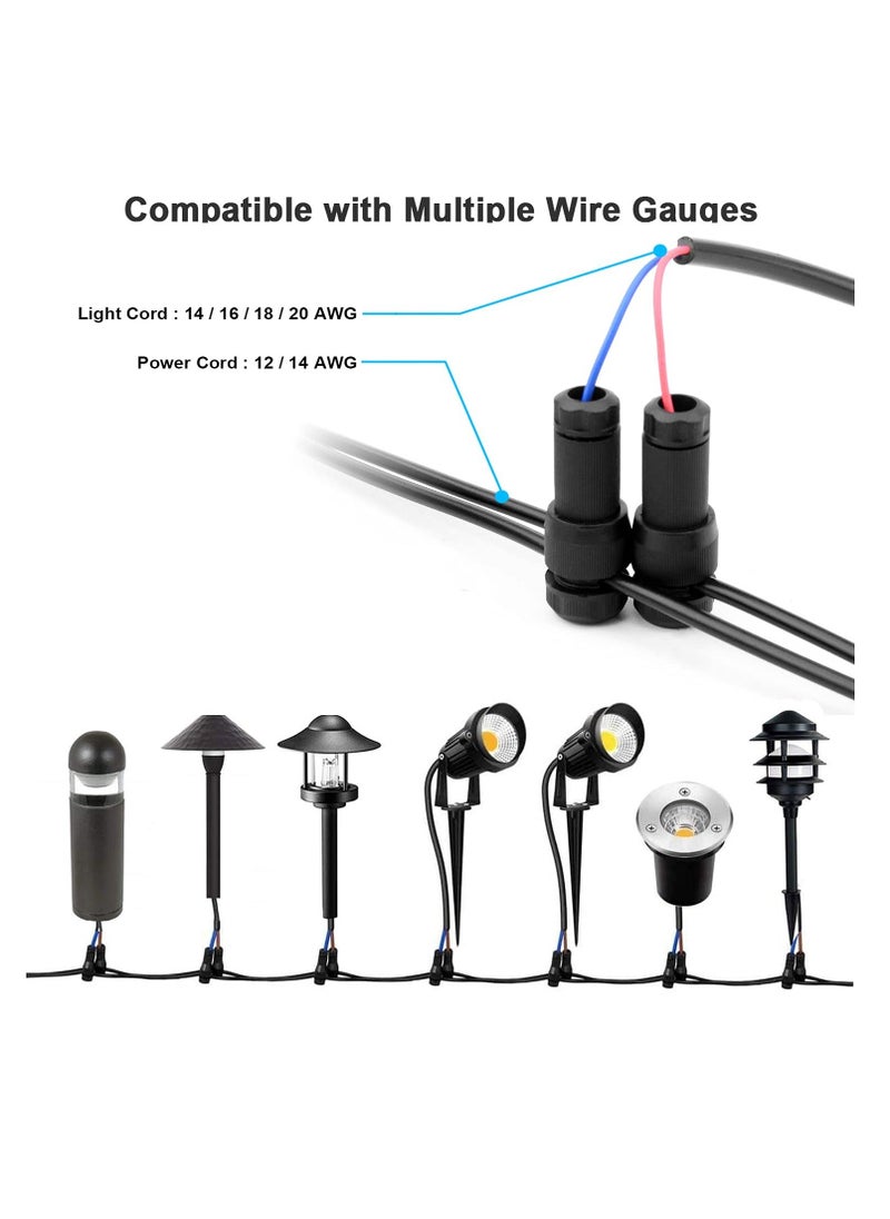 واي آند دي SYOSI, 18 Pack Low Voltage Wire Connector, Landscape Lighting Connectors, Waterproof 12-20 Gauge Connectors  - Image 3