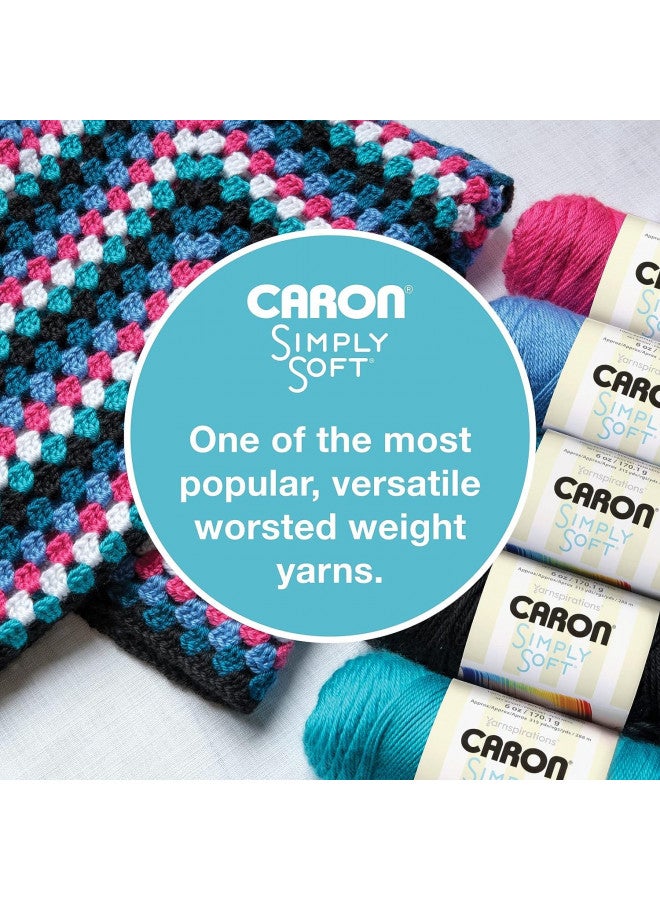 Caron Simply Soft Solids Yarn (4) Medium Gauge 100% Acrylic - 6 oz - Iris - Machine Wash & Dry - Image 3