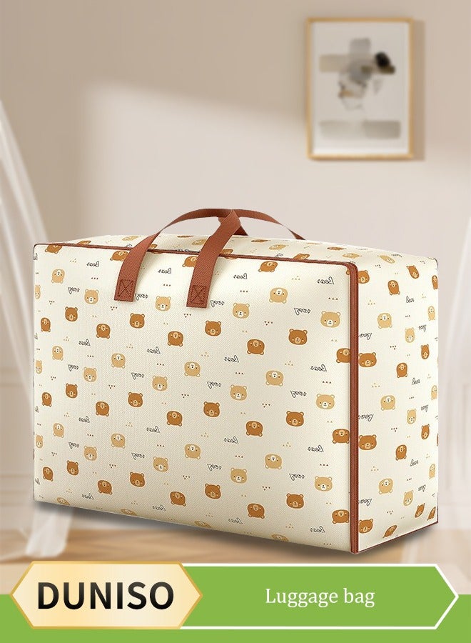 DUNISO 3PCS Clothes Storage Bags,Large Moving Bags with Strong Zippers & Carrying Handles,Foldable Storage Bags for Organizing Bedroom, Closet, Clothing, Comforter, Sweater, Organization and Storage 50*22*35cm - Image 1