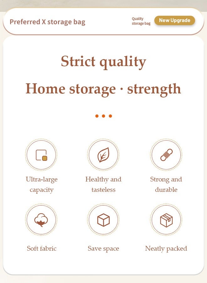DUNISO 3PCS Clothes Storage Bags,Large Moving Bags with Strong Zippers & Carrying Handles,Foldable Storage Bags for Organizing Bedroom, Closet, Clothing, Comforter, Sweater, Organization and Storage 50*22*35cm - Image 3