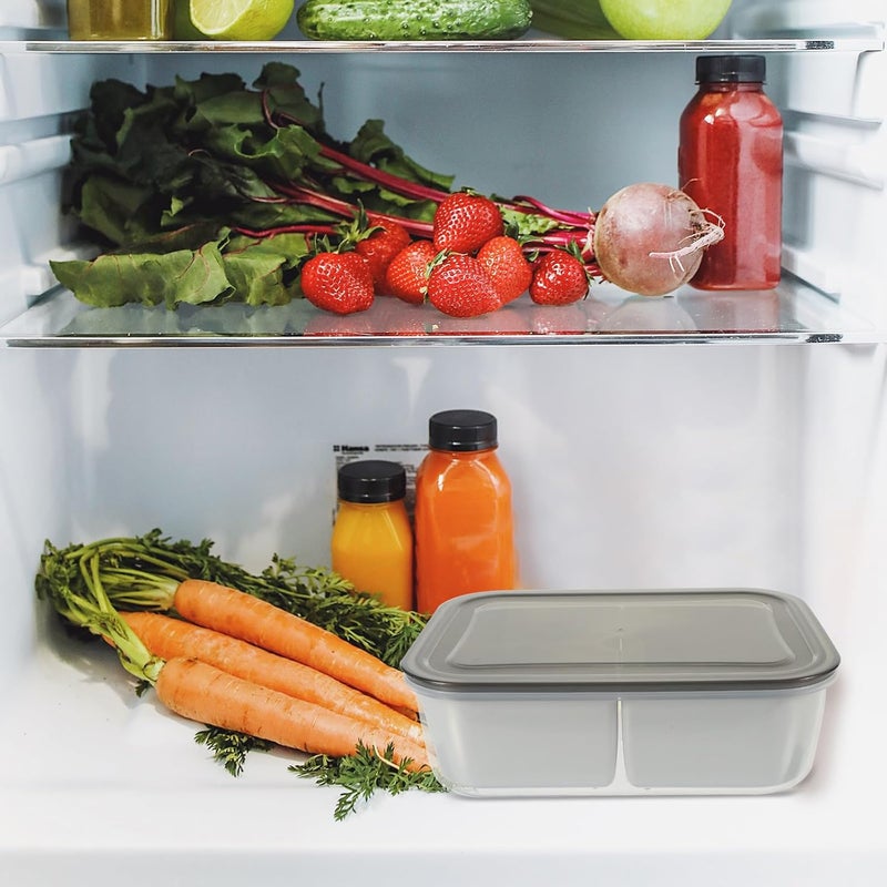Food Preservation Boxes Refrigerator Storage Container 3-compartment Non-drainable Kitchen Fridge Organizer Multipurpose Cold and Heat Resistant - Image 5