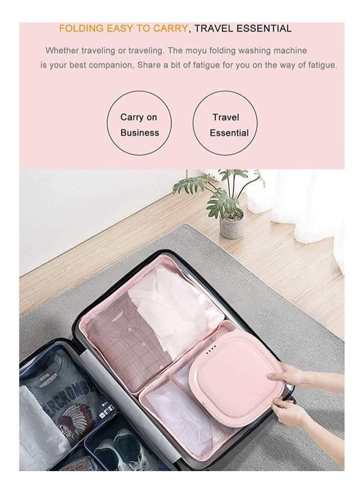 Cool Baby Portable Mini Folding Clothes Washing Machine Bucket Automatic Home Travel Self-Driving Tour Underwear Foldable Washer - Image 5