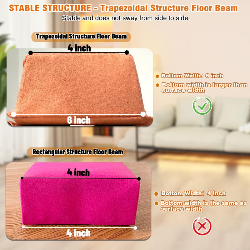 MARFULA 6 FT / 8 FT / 9 FT Folding Gymnastics Beam Foam Balance Floor Beam - Extra Firm - Suede Cover - Anti Slip Bottom with Carry Bag for Kids/Adults Home Use - Image 4
