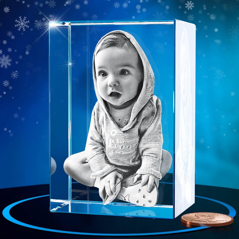 هدايا عيد الميلاد الشخصية من ArtPix 3D Crystal Photo للأم والزوجة والنساء والرجال والأمهات فكرة هدية فريدة مخصصة مع صورتك الخاصة صورة زجاجية مخصصة محفورة بالليزر 3D زفاف