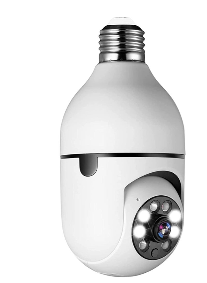 ELTRAZONE Tilt Security Light Camera V380 130W dpi Smart Wireless WIFI Full Color Bulb Camera 2.4Ghz 360 Degree E27 Panoramic IP Camera (No SD Card) - Image 1