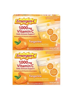 1000Mg Vitamin C Powder With Antioxidants B Vitamins And Electrolytes Vitamin C Supplements For Immune Support Caffeine Free Drink Mix Tangerine Flavor 60 Count/2 Month Supply