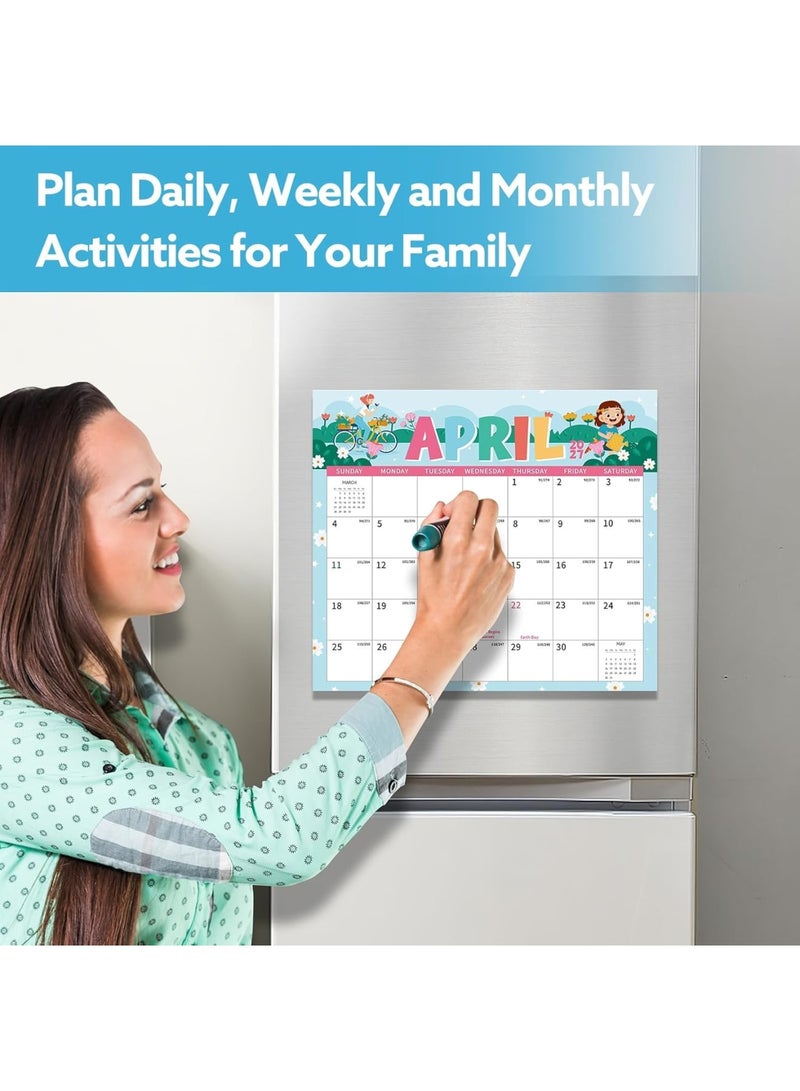 SYOSI Magnetic Fridge Calendar, 18 Month Refrigerator Planner from January 2026 to June 2027, Magnetic Wall Calendar for Personal Planning Organizing Meal Schedules and Family Events, Festival Style - Image 4