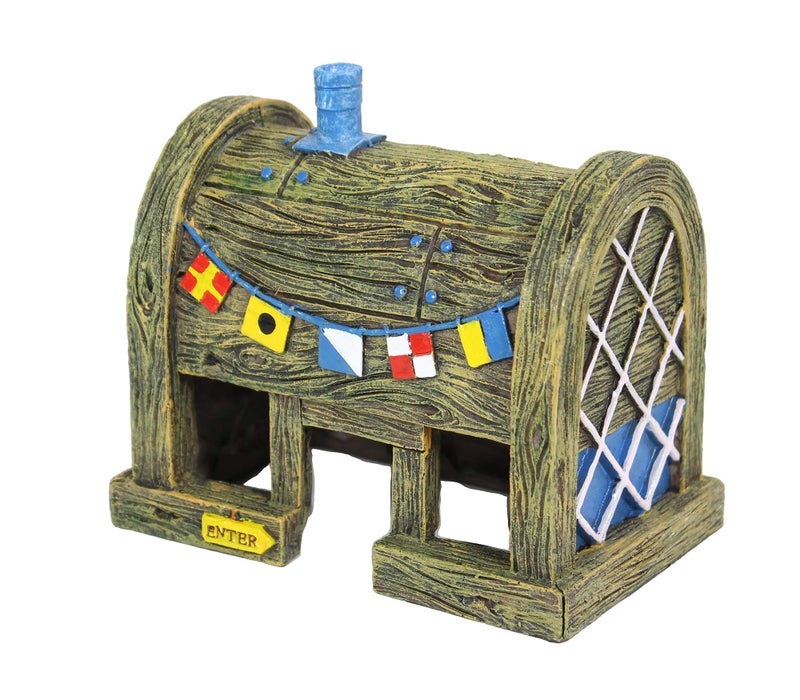 Penn Plax Penn-Plax Spongebob Squarepants Officially Licensed Aquarium Ornament – The Krusty Krab – Medium - Image 1