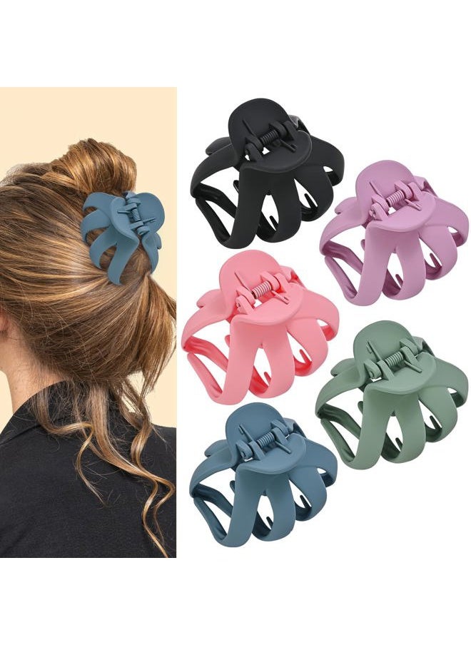 Lolalet - Octopus Hair Claw Clips, 5 Pack Non-slip Jaw Clips Medium Hair Clamps for Thick Curly Long Hair, Wide Grip Hair Accessories for Women Girls -Style A - Image 1