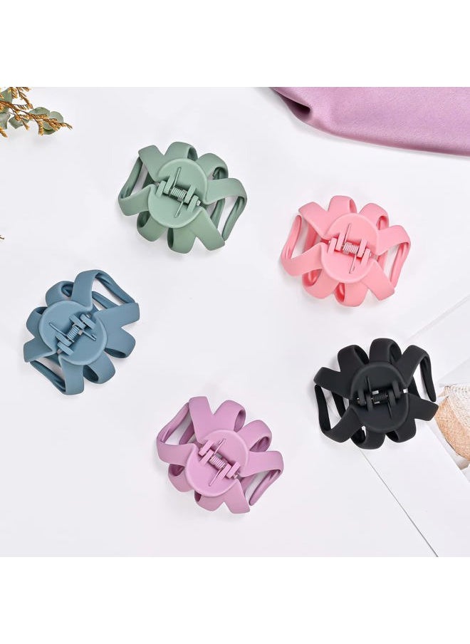 Lolalet - Octopus Hair Claw Clips, 5 Pack Non-slip Jaw Clips Medium Hair Clamps for Thick Curly Long Hair, Wide Grip Hair Accessories for Women Girls -Style A - Image 1