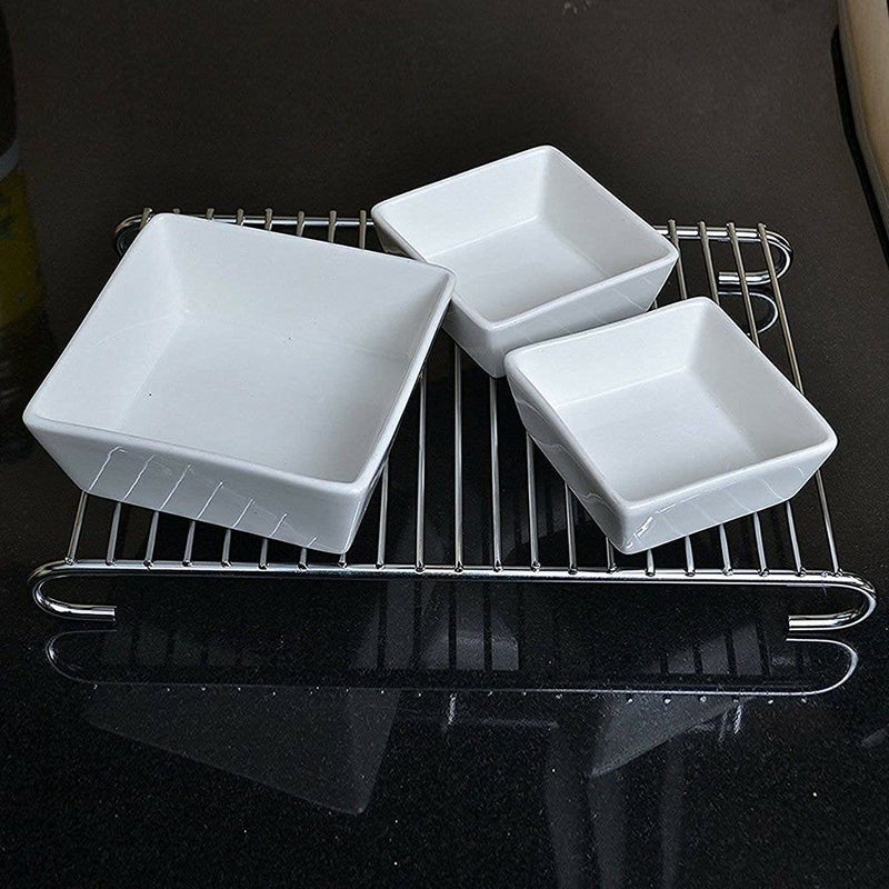 HARI KRISHNA HARI KRISHNA Stainless Steel Hot Pot Stand Set of 3  - Image 5