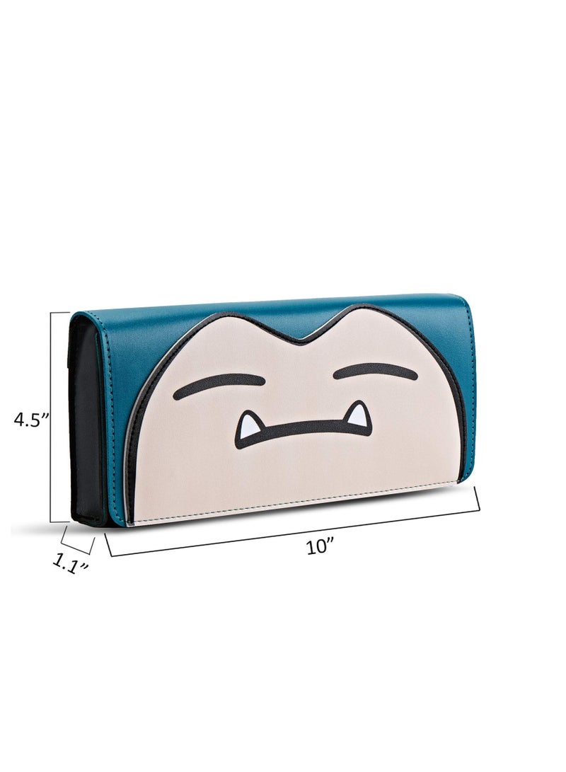 SYOSI Case Compatible with Nintendo Switch Switch Case for Switch/Switch OLED, Protective Case Anti-Scratch Cute Leather Travel Carrying Clutch with Game Holder - Image 5