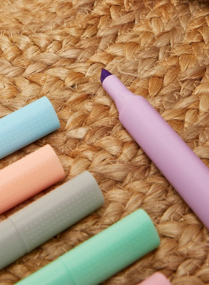 Pink Cactus Set Of 8 Highlighter Pens