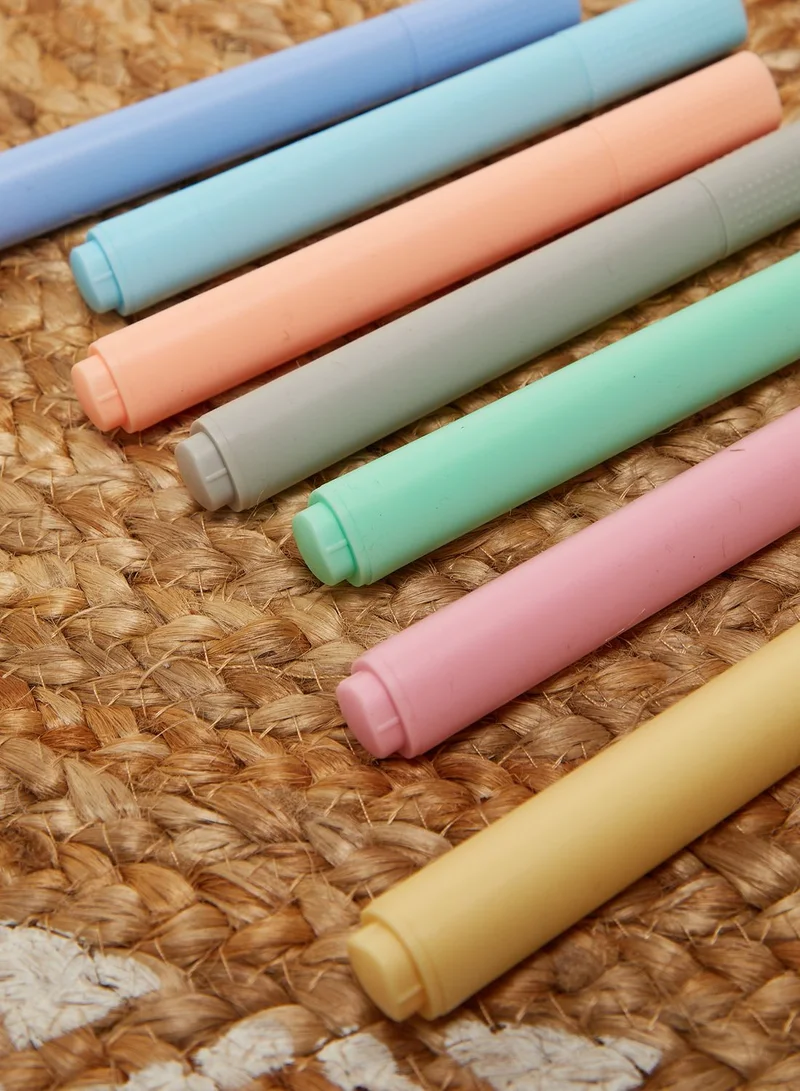 Pink Cactus Set Of 8 Highlighter Pens