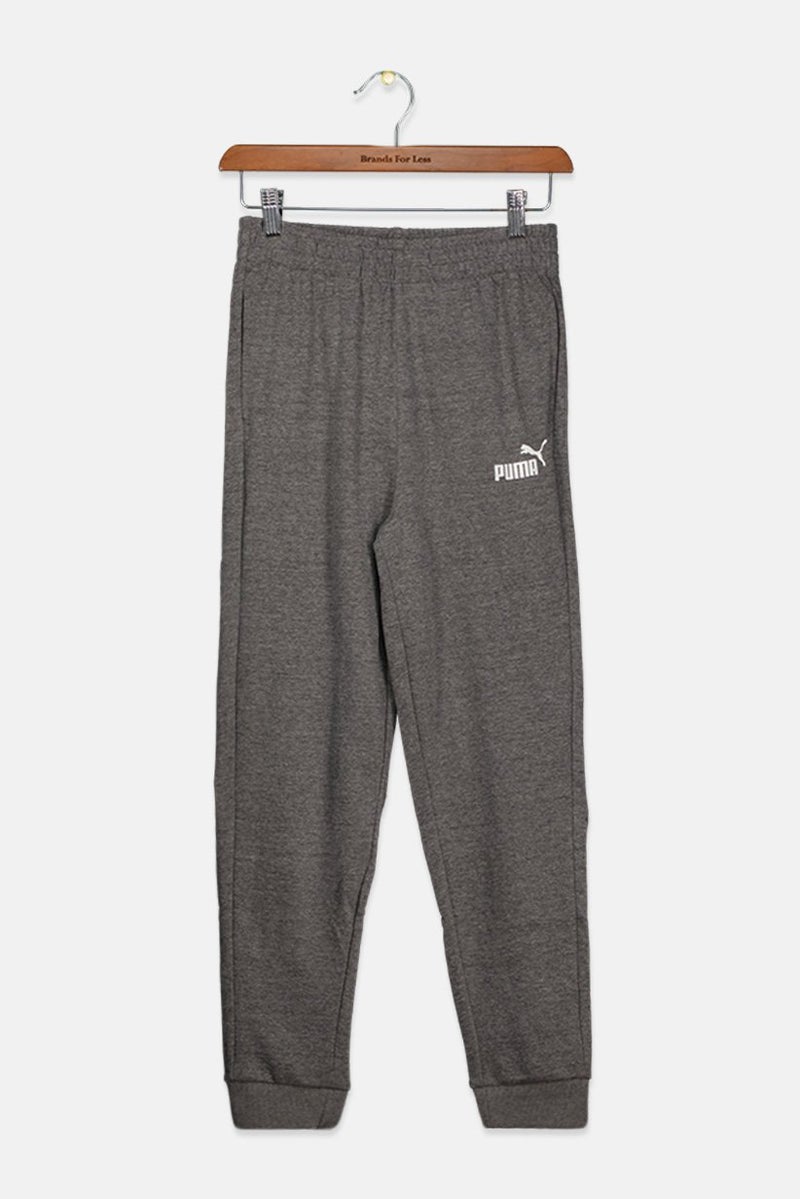 PUMA Kids Boy Brand Logo Jogger Pants, Grey - Image 1