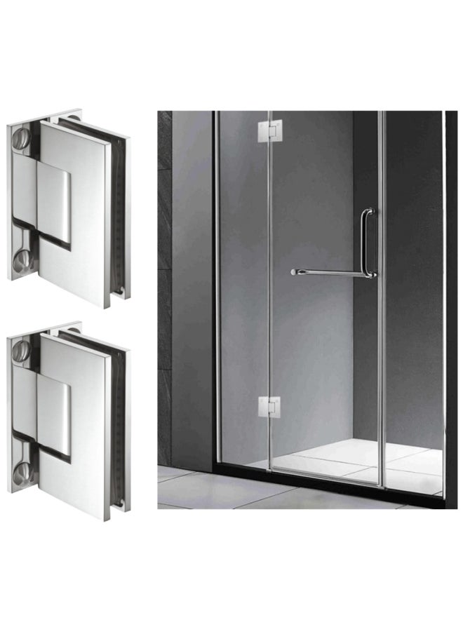 ROBUSTLINE Pack Of 2 Glass Hinges Wall To Glass Cp 90 Degree Multipurpose For All Types Of Glass Doors Kg 90 